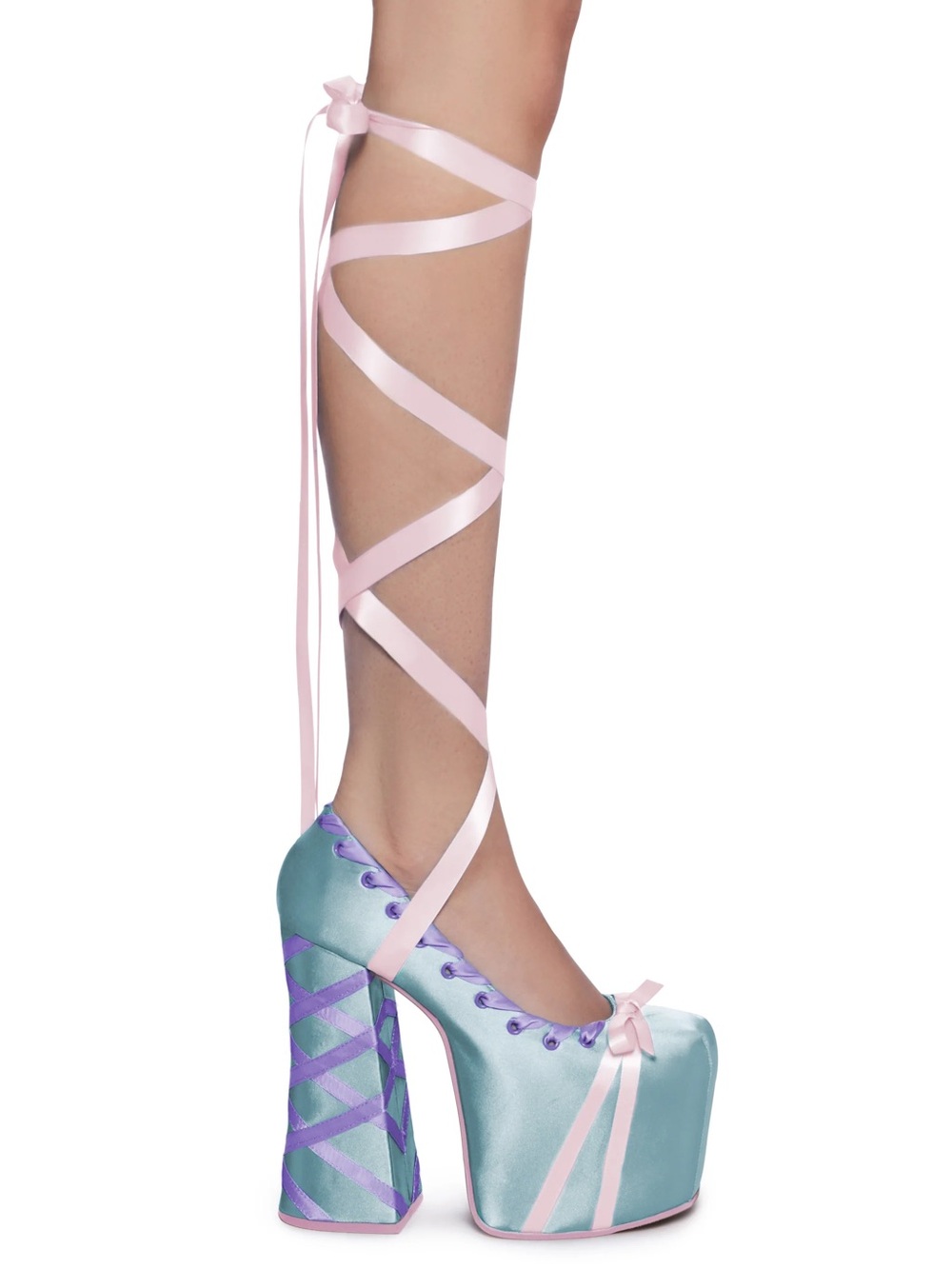Sugar Thrillz Lace-Up Ballet Heels